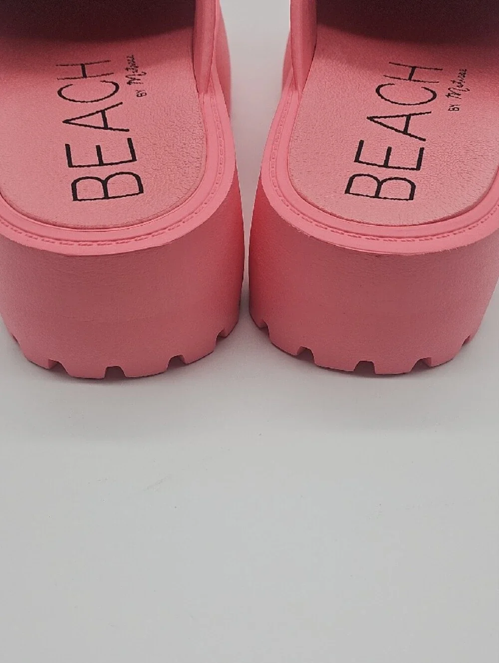 Pink Slip-On Platform Sandals